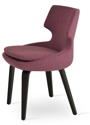 Soho Concept Patara Plywood Dining Chair - Stylish Upholstery, Memory Swivel, 10-year Guarantee, Quality Craftsmanship Wenge,Dusty Rose  Soho-concept-dining-chair-05222