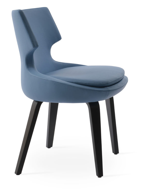 Soho Concept Patara Plywood Dining Chair With Memory Swivel, Soft Leatherette Upholstery & 2-year Guarantee Blue  Soho-concept-dining-chair-05216