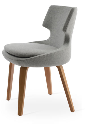 Soho Concept Patara Plywood Dining Chair - Stylish Upholstery, Memory Swivel, 10-year Guarantee, Quality Craftsmanship Natural,Silver  Soho-concept-dining-chair-05204