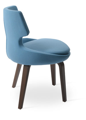 Soho Concept Patara Plywood Dining Chair With Premium Camira Wool Fabric & 10-year Guarantee – Stylish Comfort! Walnut  Soho-concept-dining-chair-05212