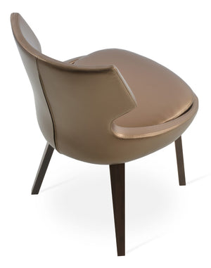 Soho Concept Patara Plywood Dining Chair In Walnut & Gold - Stylish Comfort, Customizable Design, 350 Lbs Capacity Walnut,Gold  Soho-concept-dining-chair-05209