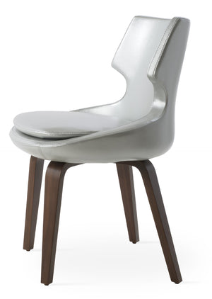 Soho Concept Patara Plywood Dining Chair - Stylish Walnut/Silver Finish, Comfort Seat & 10-year Guarantee! Walnut,Silver  Soho-concept-dining-chair-05210