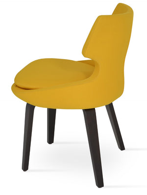 Soho Concept Patara Plywood Dining Chair - Stylish Upholstery, Memory Swivel, 10-year Guarantee, Quality Craftsmanship Yellow  Soho-concept-dining-chair-05213