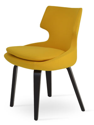 Soho Concept Patara Plywood Dining Chair - Stylish Upholstery, Memory Swivel, 10-year Guarantee, Quality Craftsmanship Yellow  Soho-concept-dining-chair-05213