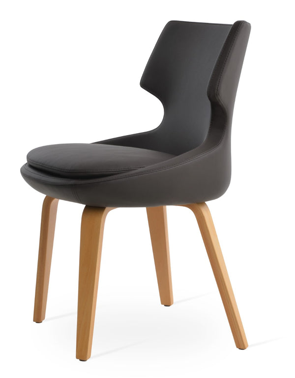 Soho Concept Patara Plywood Dining Chair With Memory Swivel, Soft Leatherette Upholstery & 2-year Guarantee Natural,Brown  Soho-concept-dining-chair-05194
