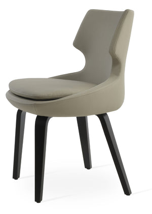 Soho Concept Patara Plywood Dining Chair - Stylish Velvet & Nubuck Options, 10-year Guarantee & Swivel Feature Wenge,Bone  Soho-concept-dining-chair-05197