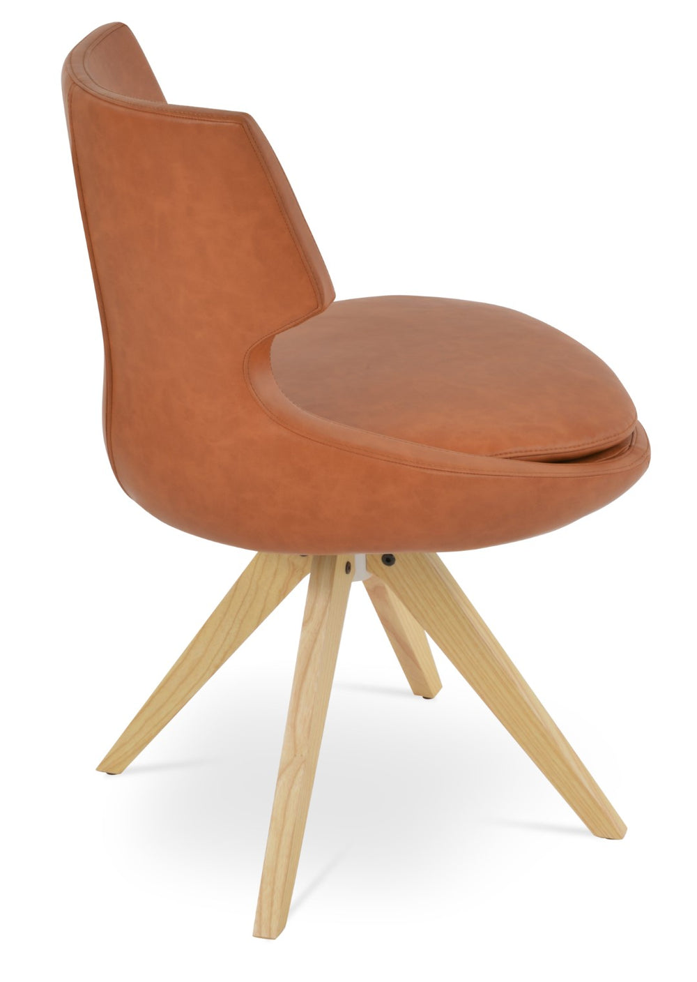 Soho Concept Patara Pyramid Swivel Dining Chair – Stylish Comfort, Walnut Finish, 5-year Guarantee, 350 Lbs Capacity Walnut  Soho-concept-dining-chair-05235