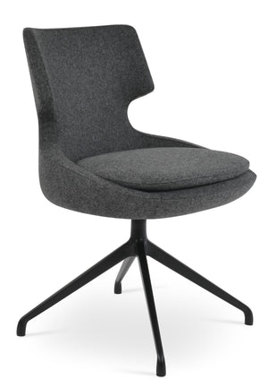 Soho Concept Patara Spider Chair - Elegant Dining Chair In Camira Blazer Wool, 10-year Guarantee, Versatile Design Black,Dark Grey  Soho-concept-dining-chair-05296