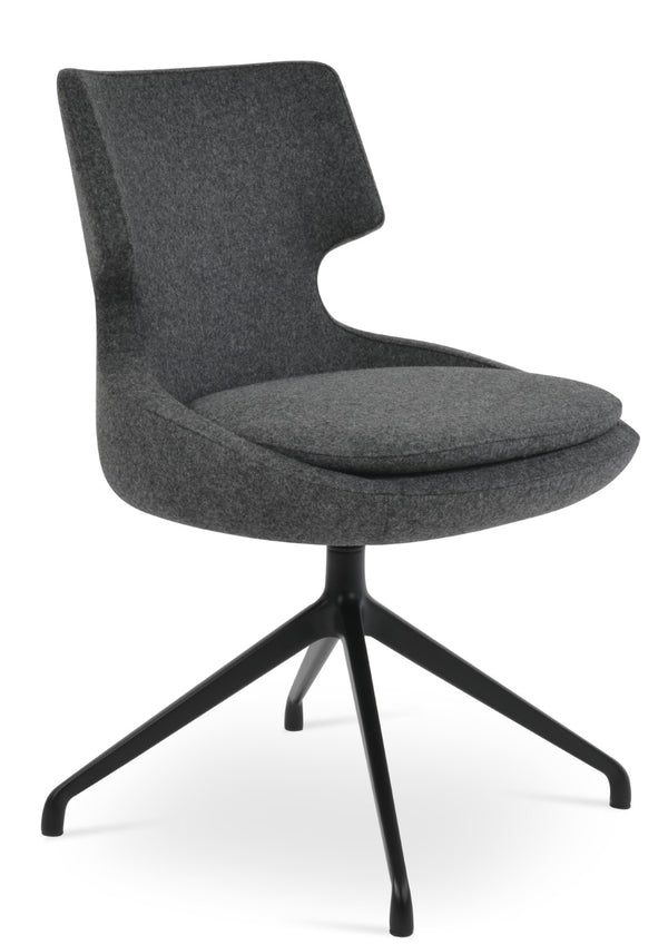 Soho Concept Patara Spider Chair - Elegant Dining Chair In Camira Blazer Wool, 10-year Guarantee, Versatile Design Black,Dark Grey  Soho-concept-dining-chair-05296