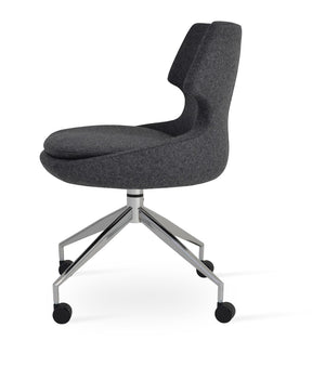 Soho Concept Patara Spider Chair - Stylish Dining Seating In Durable Camira Era Fabric, 10-year Guarantee, Dark Grey Dark Grey  Soho-concept-dining-chair-05305