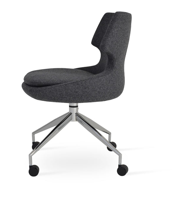 Soho Concept Patara Spider Chair - Stylish Dining Seating In Durable Camira Era Fabric, 10-year Guarantee, Dark Grey Dark Grey  Soho-concept-dining-chair-05305
