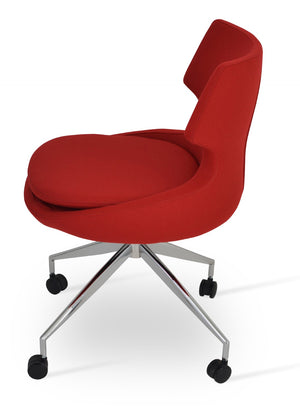 Soho Concept Patara Spider Chair - Stylish Dining Seating In Durable Camira Era Fabric, 10-year Guarantee, Dark Grey Red  Soho-concept-dining-chair-05290