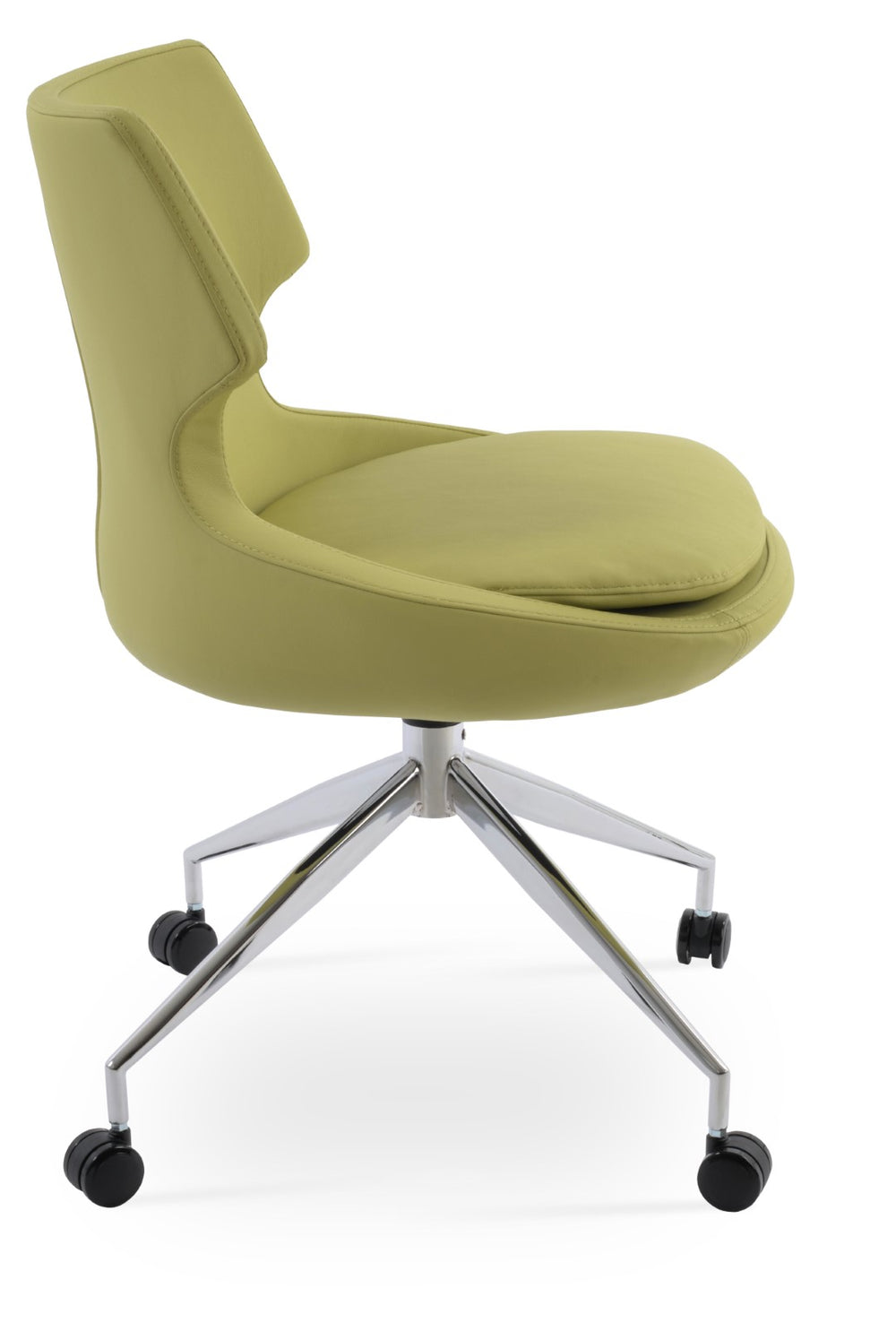 Soho Concept Patara Spider Chair - Stylish Ppm-green Dining Chair With Polished Aluminum Base & 5-year Guarantee Chrome,Green  Soho-concept-dining-chair-05289