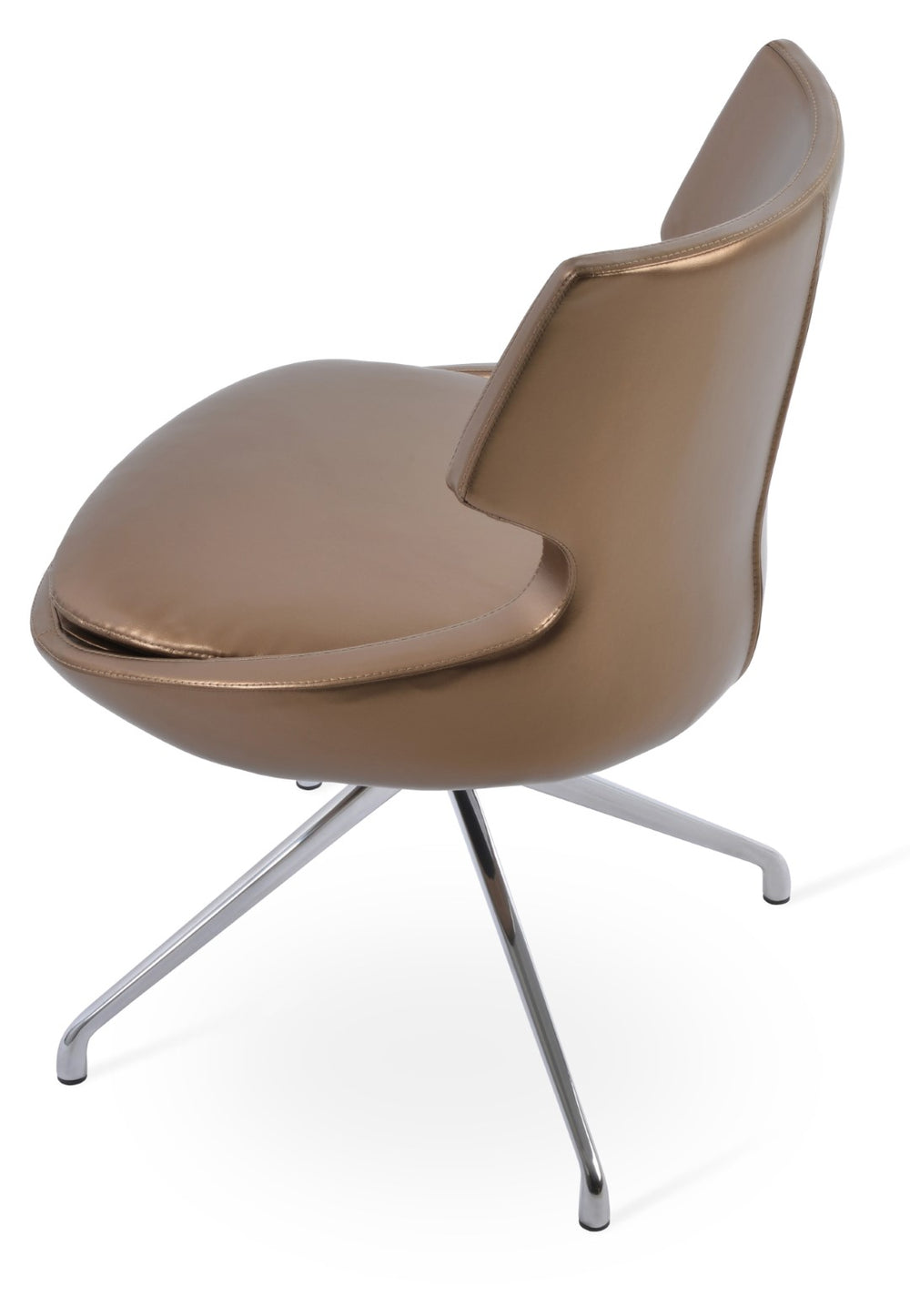 Soho Concept Patara Spider Chair - Stylish Dining Chair With Aluminum Base, 5-year Guarantee, Red & Chrome Finish Chrome,Gold  Soho-concept-dining-chair-05270