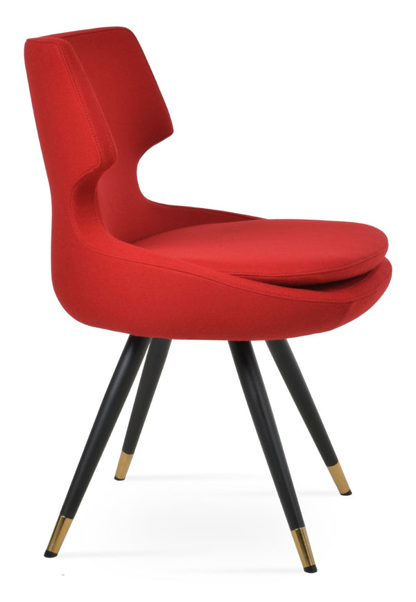 Soho Concept Patara Star Chair - Stylish Dining Chair In Camira Blazer Wool With 10-year Guarantee & Swivel Design Black,Gold,Brass,Red  Soho-concept-dining-chair-05352
