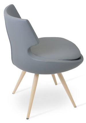Soho Concept Patara Star Chair - Stylish Leatherette Dining Chair With Memory Swivel & 2-year Guarantee, Black Natural,Grey  Soho-concept-dining-chair-05346