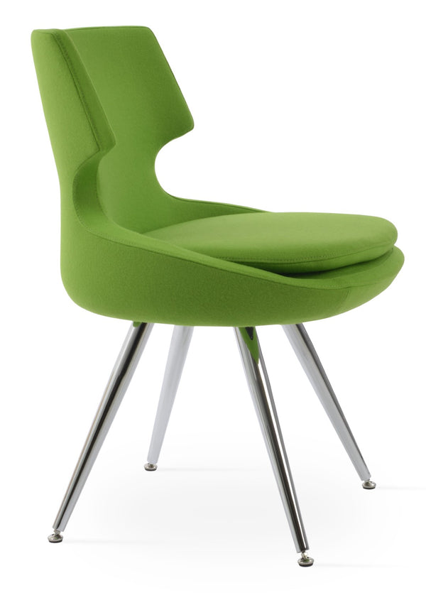 Soho Concept Patara Star Chair: Stylish Dining Chair In Dark Grey With Steel Base, 10-year Guarantee & Swivel Seat Chrome  Soho-concept-dining-chair-05324