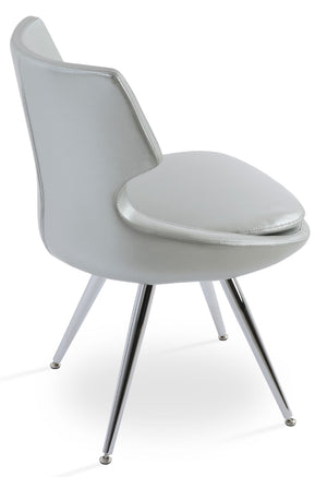 Soho Concept Patara Star Chair - Elegant Dining Chair With Stylish Fabric Options & 10-year Guarantee, Walnut Chrome,Silver  Soho-concept-dining-chair-05315