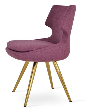 Soho Concept Patara Star Chair: Stylish Dining Chair In Dark Grey With Steel Base, 10-year Guarantee & Swivel Seat Gold  Soho-concept-dining-chair-05329