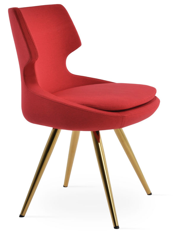 Soho Concept Patara Star Chair: Stylish Dining Chair In Dark Grey With Steel Base, 10-year Guarantee & Swivel Seat Gold,Red  Soho-concept-dining-chair-05332