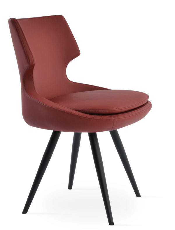 Soho Concept Patara Star Chair - Elegant Dining Chair With Stylish Fabric Options & 10-year Guarantee, Walnut Walnut,Red  Soho-concept-dining-chair-05343