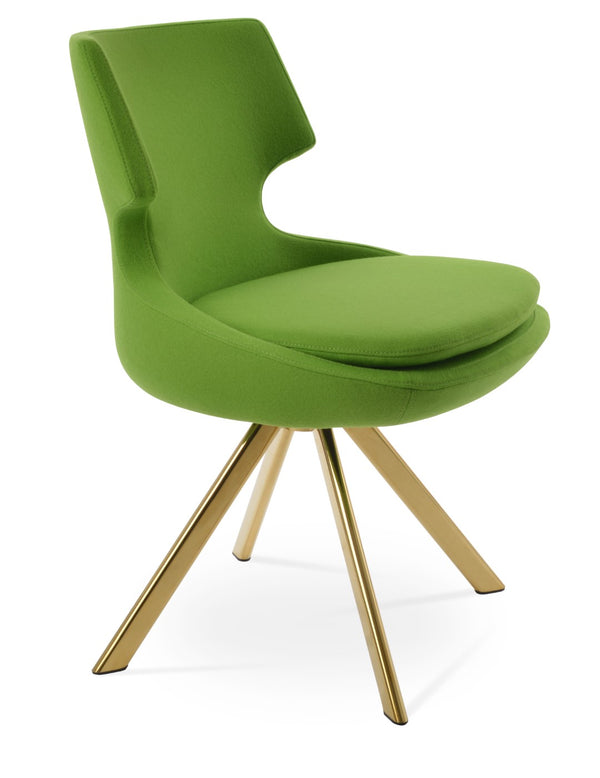 Soho Concept Patara Sword Dining Swivel Chair - Premium Camira Wool, 10-year Guarantee, Stylish Comfort & Durability Gold  Soho-concept-dining-chair-05433