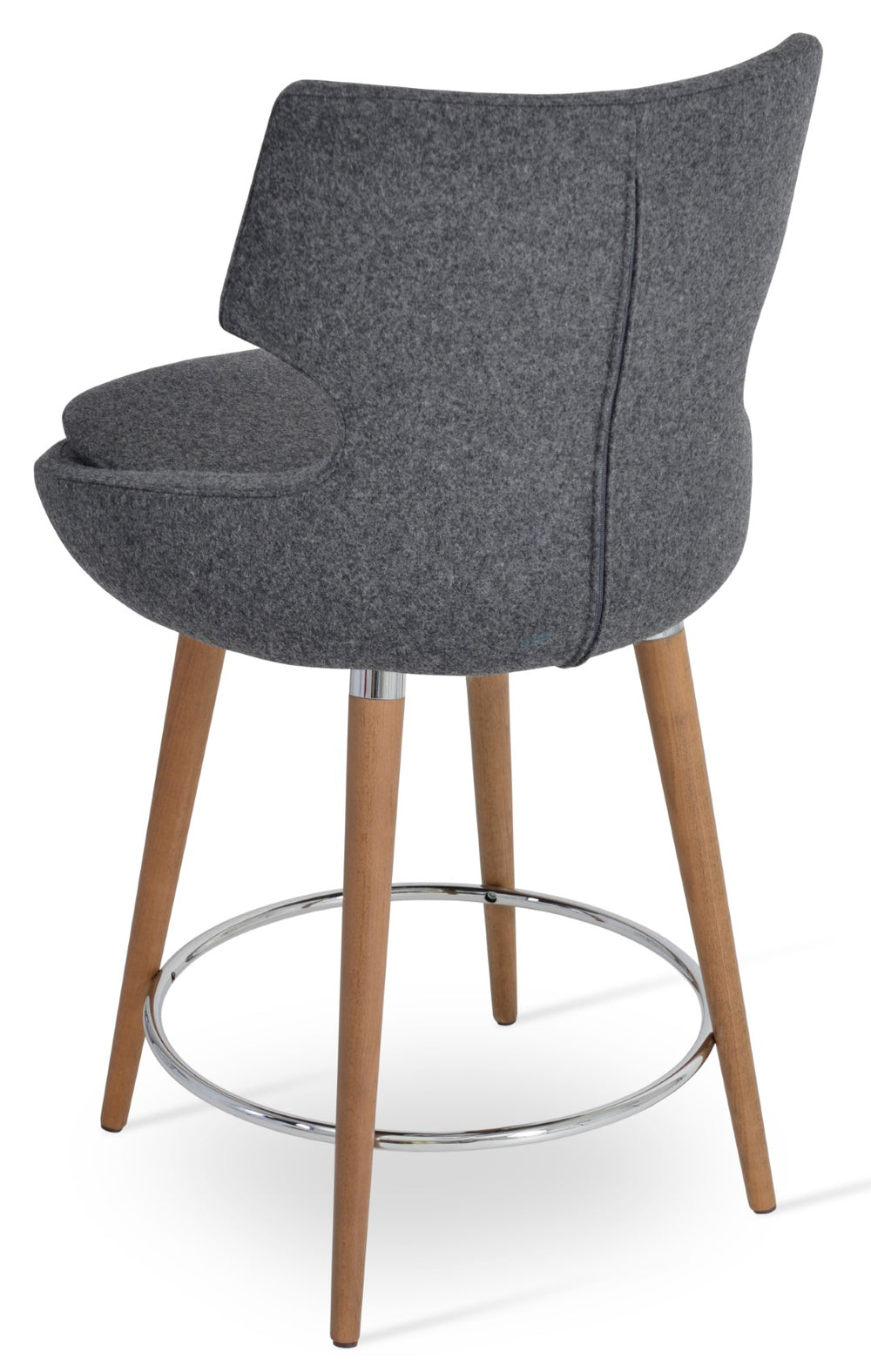 Soho Concept Patara Wood Barstools & Counterstools - Durable Camira Wool Fabric, 10-year Guarantee, Dark Grey Walnut,Blue  Soho-concept-dining-chair-09163