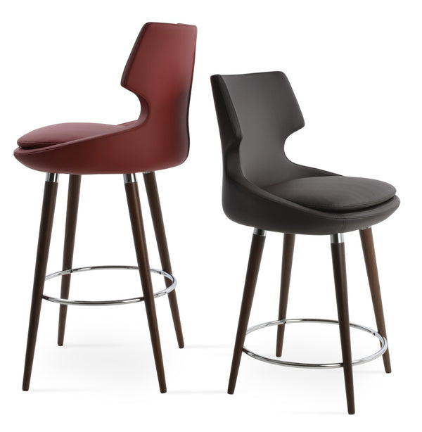 Soho Concept Patara Wood Barstools & Counterstools – Durable Beech Design, Elegant Walnut Finish & 5-year Guarantee Red,Brown  Soho-concept-dining-chair-09162