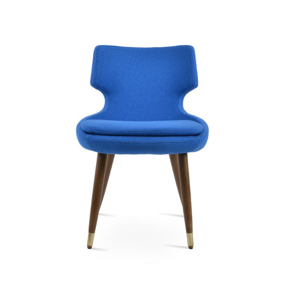 Soho Concept Patara Round Swivel Chair In Camira Blazer Wool - Durable, Stylish, 10-year Guarantee, Made In Turkiye Blue  Soho-concept-dining-chair-05014