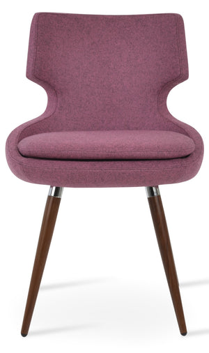 Soho Concept Patara Ana Dining Chair With Premium Camira Blazer Wool, 10-year Guarantee, Walnut Finish & Style Walnut  Soho-concept-dining-chair-05078