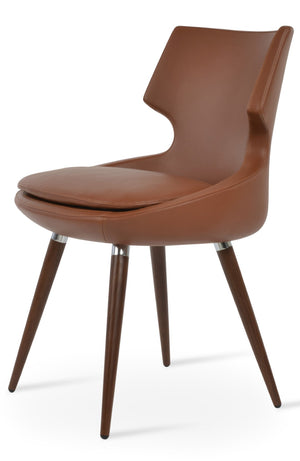 Soho Concept Patara Ana Dining Chair With 5-year Guarantee – Stylish Walnut Finish For Modern Dining Spaces Walnut  Soho-concept-dining-chair-05076