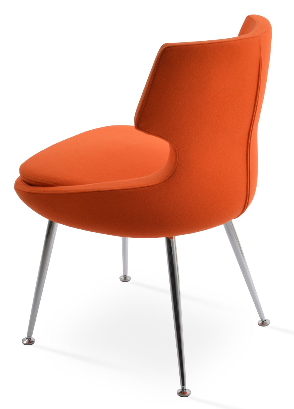 Soho Concept Patara Metal Dining Chair With Chrome Base & Camira Era Fabric – 10-year Guarantee, Modern Design Chrome,Dark Grey  Soho-concept-dining-chair-05105