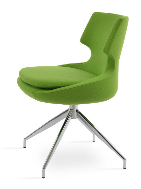 Soho Concept Patara Spider Chair - Stylish Dining Seating In Durable Camira Era Fabric, 10-year Guarantee, Dark Grey Chrome  Soho-concept-dining-chair-05277