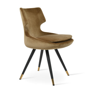 Soho Concept Patara Star Chair - Elegant Dining Chair With Stylish Fabric Options & 10-year Guarantee, Walnut Gold  Soho-concept-dining-chair-05325