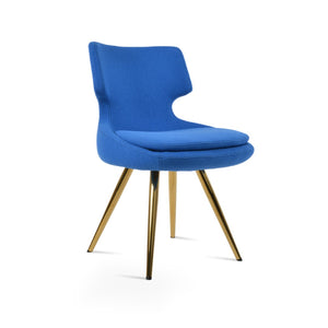 Soho Concept Patara Star Chair - Stylish Dining Chair In Camira Boucle Fabric, 10-year Guarantee, Custom Finishes Gold,Blue  Soho-concept-dining-chair-05326