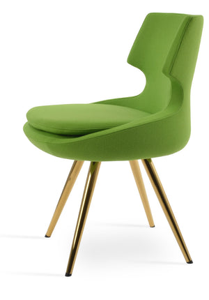 Soho Concept Patara Star Chair: Stylish Dining Chair In Dark Grey With Steel Base, 10-year Guarantee & Swivel Seat Gold  Soho-concept-dining-chair-05339