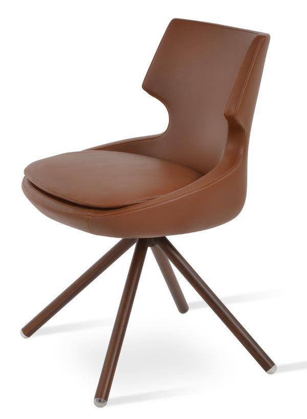 Soho Concept Patara Stick Swivel Dining Chair - Stylish Multi-finish Design With 10-year Warranty & Comfort Walnut  Soho-concept-dining-chair-05370