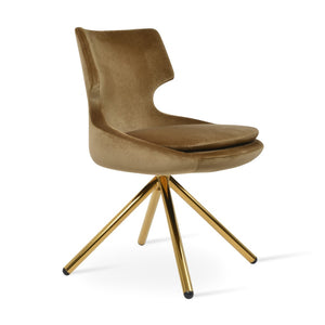Soho Concept Patara Stick Swivel Dining Chair - Stylish Multi-finish Design With 10-year Warranty & Comfort Gold  Soho-concept-dining-chair-05366