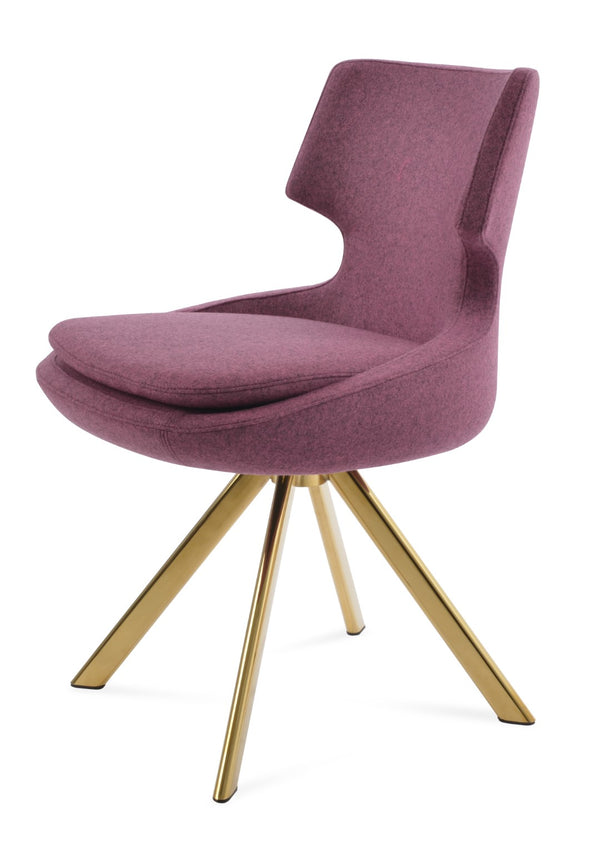 Soho Concept Patara Sword Dining Swivel Chair In Camira Era Fabric – Elegant, Durable, 10-year Warranty, 300 Lb Cap. Gold  Soho-concept-dining-chair-05428