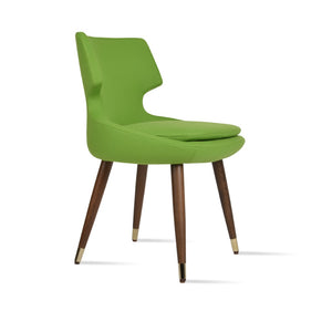 Soho Concept Patara Wood Dining Chair In Camira Blazer Wool – Stylish & Durable With 10-year Guarantee, Walnut Finish Gold,Walnut  Soho-concept-dining-chair-05448