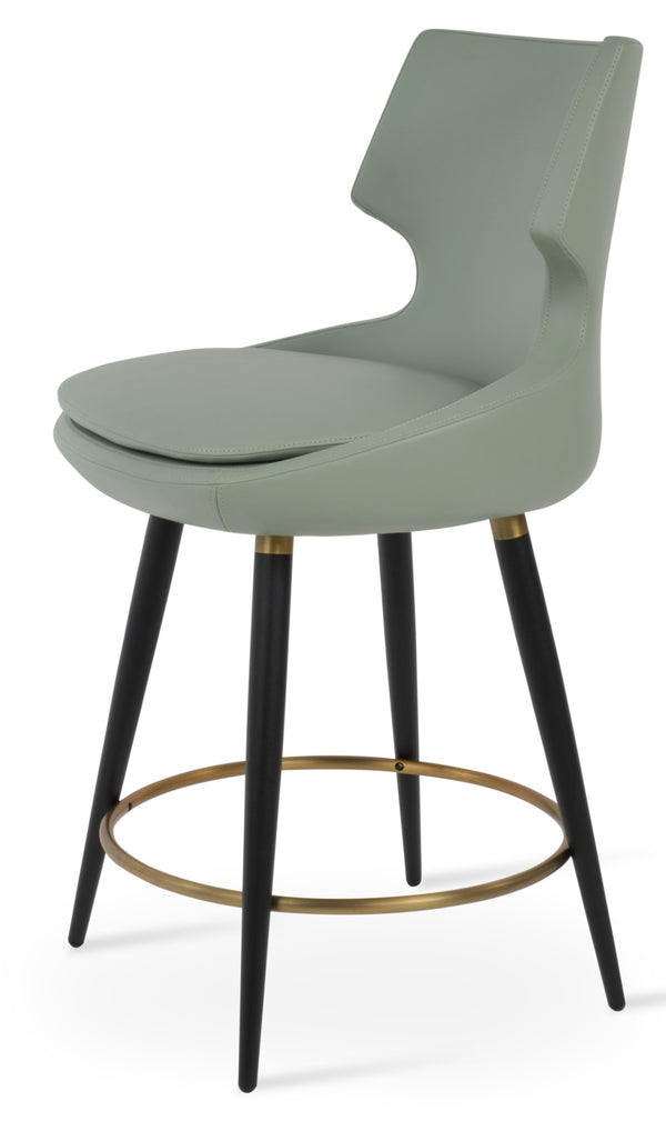 Soho Concept Patara Stylish Barstools & Counterstools - Luxury Fabrics, Metal/Walnut Finishes, 10-year Warranty! Black,Gold  Soho-concept-dining-chair-09120