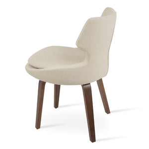 Soho Concept Patara Plywood Dining Chair - Stylish Upholstery, Memory Swivel, 10-year Guarantee, Quality Craftsmanship Walnut,White  Soho-concept-dining-chair-05201