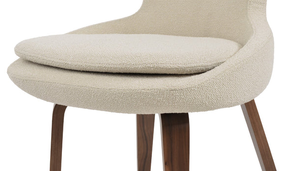 Soho Concept Patara Plywood Dining Chair - Stylish Upholstery, Memory Swivel, 10-year Guarantee, Quality Craftsmanship Walnut,White  Soho-concept-dining-chair-05201