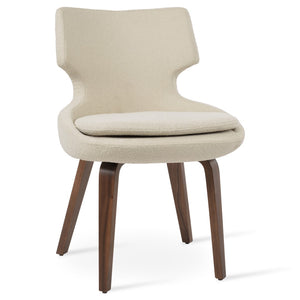 Soho Concept Patara Plywood Dining Chair - Stylish Upholstery, Memory Swivel, 10-year Guarantee, Quality Craftsmanship Walnut,White  Soho-concept-dining-chair-05201