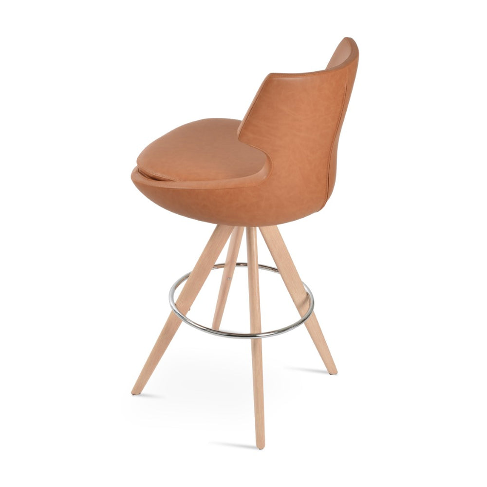 Soho Concept Patara Swivel Barstools & Counterstools - Modern Design, Leatherette, 2-year Guarantee, 350 Lbs Capacity Natural  Soho-concept-dining-chair-09128