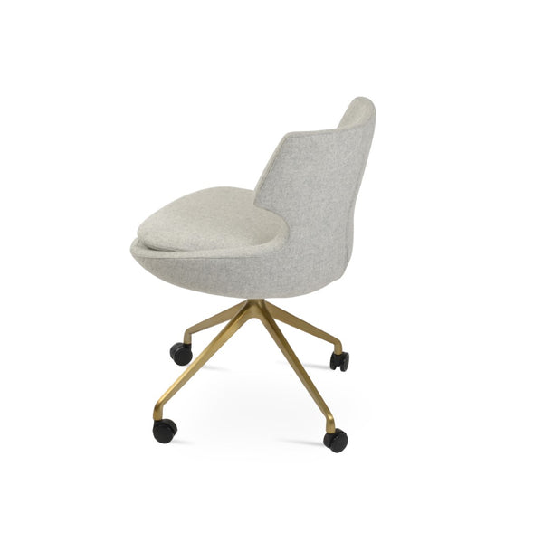 Soho Concept Patara Spider Chair - Elegant Dining Chair In Camira Blazer Wool, 10-year Guarantee, Versatile Design Brass,Silver  Soho-concept-dining-chair-05286