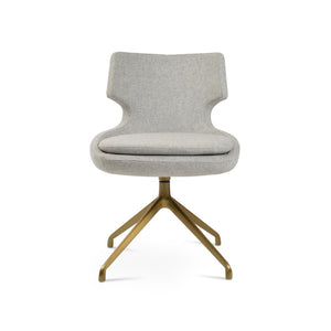 Soho Concept Patara Spider Chair - Elegant Dining Chair In Camira Blazer Wool, 10-year Guarantee, Versatile Design Brass,Silver  Soho-concept-dining-chair-05282