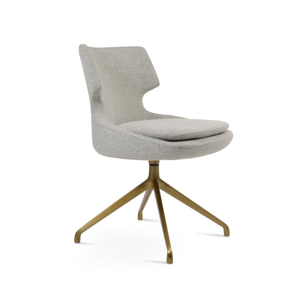 Soho Concept Patara Spider Chair - Elegant Dining Chair In Camira Blazer Wool, 10-year Guarantee, Versatile Design Brass,Silver  Soho-concept-dining-chair-05282