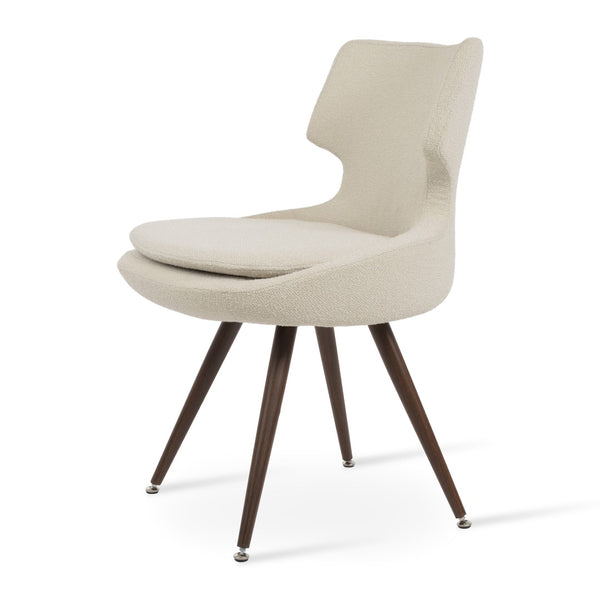 Soho Concept Patara Star Chair - Elegant Dining Chair With Stylish Fabric Options & 10-year Guarantee, Walnut Walnut,White  Soho-concept-dining-chair-05327