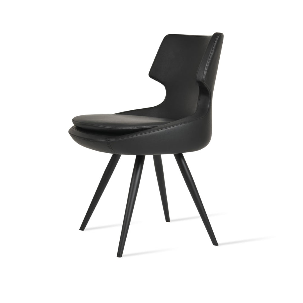 Soho Concept Patara Star Chair - Stylish Leatherette Dining Chair With Memory Swivel & 2-year Guarantee, Black Gold,Light Grey  Soho-concept-dining-chair-05335